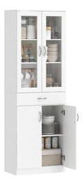 Kuchenschrank mit Verstellbarem Regal 60 x 35 x 180 cm Wei