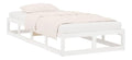 Massivholzbett Bettgestell Bett Holzbett Einzelbett Bettrahmen mit Lattenrost Schlafzimmerbett Schlafzimmermobel Wei 75x190cm