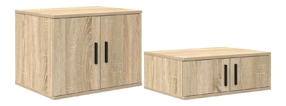 Aufbewahrungsschrank 2er Set Sonoma-Eiche 118 x 41 x 40 cm