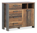 Cassia Kommode I, Material Dekorspanplatte, Old Wood Vintage Nachbildung/betonfarbig