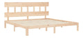 Massivholzbett mit Kopfteil Holzbett Bettgestell mit Lattenrost Bett Bettrahmen Schlafzimmerbett Schlafzimmermobel Futonbett Rahmenbettgestell Jugendbett 200 x 200 cm (B x L)
