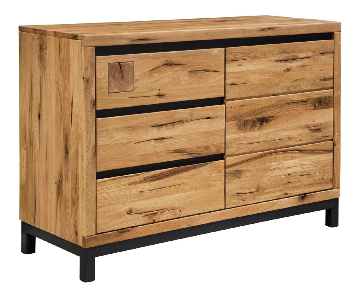 VILLANDERS Sideboard 120x45x85 Wildeiche geolt - Versch Farben, Farbe:Natur geolt, Gro e:120x45x85 cm (BxTxH)
