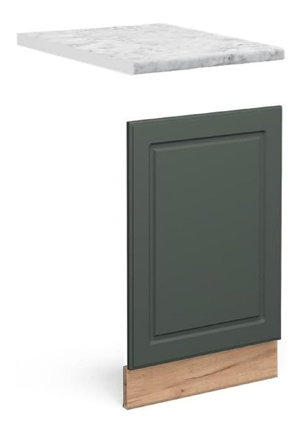 Frontblende Fame-Line, Grun-Gold Landhaus, 45 cm