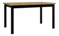 Tisch fur Esszimmer Awrolt II M, Rechteckiger Esstisch, Tisch fur Kuche, L:140 x H:78 x B:80 cm, Kuchentisch, Praktischer Esszimmertisch (Artisan Eiche/Schwarz)