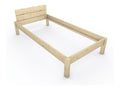 TUGA - Holztech Pfostenbett metallarm Fichte Massivholz Daybett 100 x 200cm 38cm Hohe FSC 300kg Holzbett unbehandelt