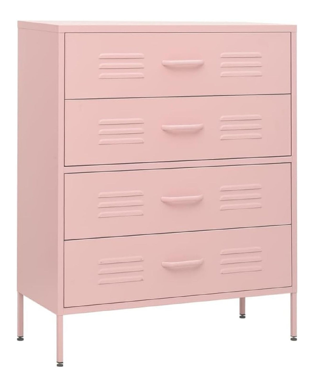 Fengshui Stahl Kommode Rosa 80x35x101,5 cm